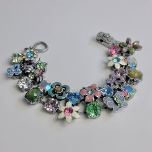 Vintage charm linked bracelet